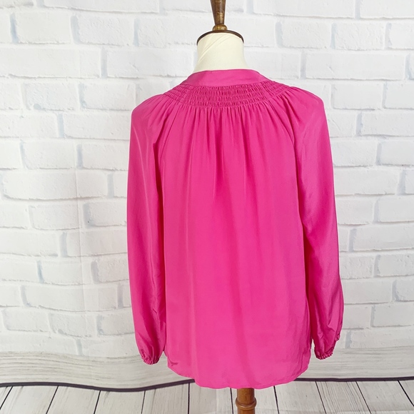 Lilly Pulitzer Pink Silk Top I Small - Picture 5 of 8